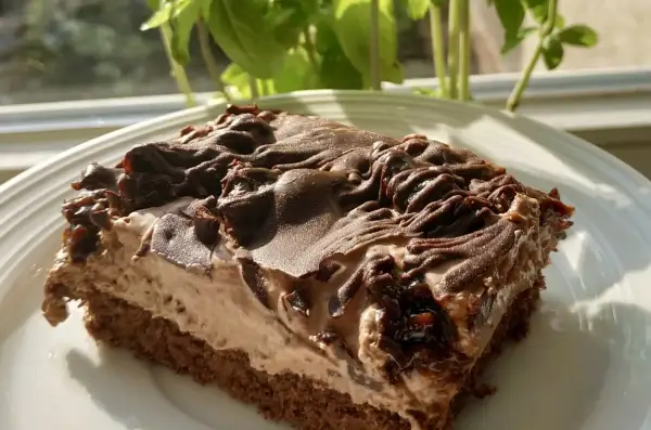 Pyszne ciasto ze śliwkami w czekoladzie. Prosty przepis krok po kroku